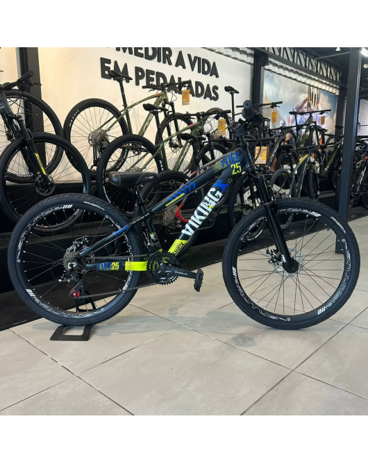 Bicicleta Aro 26 Vikingx Tuff X-25 Grau Freeride Bicicleta Aro 26 Vikingx Tuff X-25 Grau Freeride