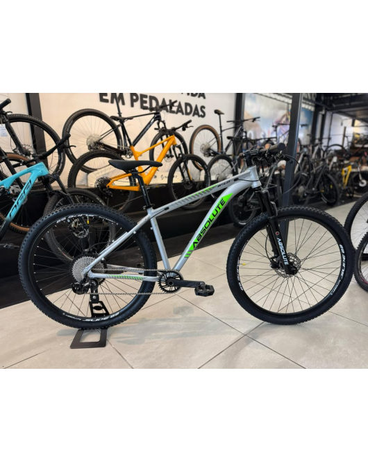 Bicicleta Absolute Wild 29" 12V Prata/Verde
