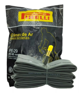 CÂMARA DE AR PIRELLI VÁLVULA AMERICANA ARO 29" (BICO GROSSO) CÂMARA DE AR PIRELLI VÁLVULA AMERICANA ARO 29" (BICO GROSSO)