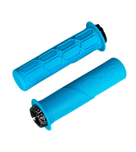 Manopla Shimano PRO Lock On Trail com Flange Azul Manopla Shimano PRO Lock On Trail com Flange Azul