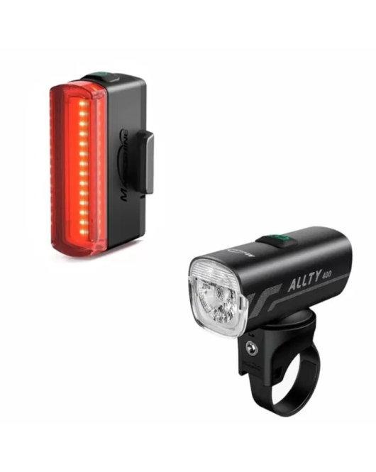Farol Dianteiro Allty 400 + Lanterna Traseira Seemee 20 MagicShine
