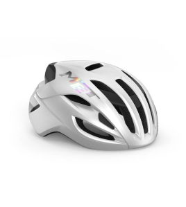 Capacete Met Road Rivale Mips Branco Holográfico 