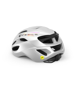 Capacete Met Road Rivale Mips Branco Holográfico 