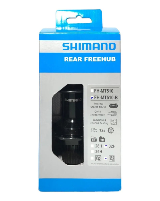 Cubo Traseiro Shimano Micro Spline FH-MT510 B 32F 12 v